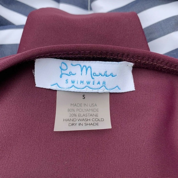 La Maree Burgundy Knot Sided Bikini Bottom Small - Picture 4 of 5